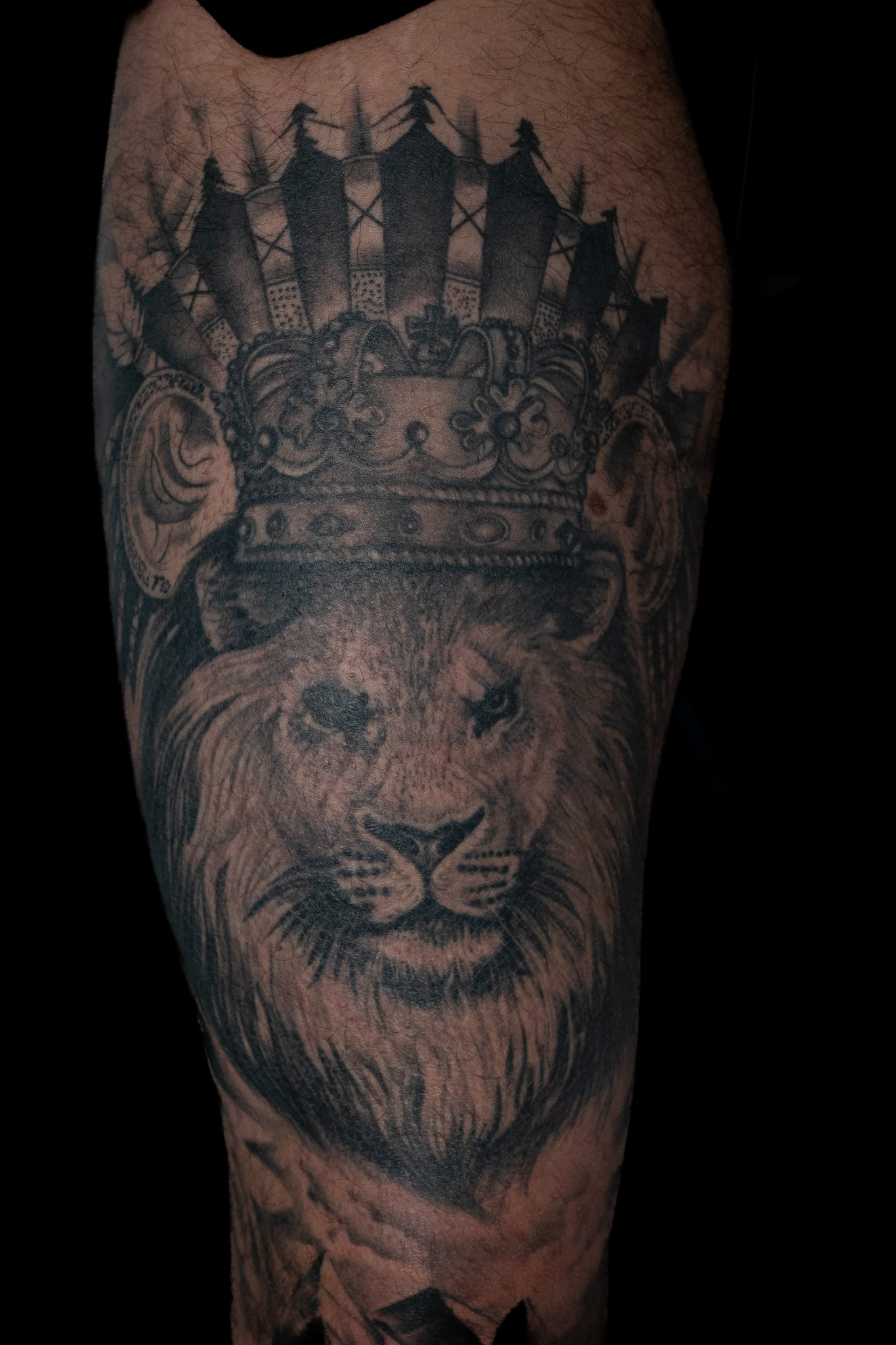 Tattoo - Leeuw met kroon